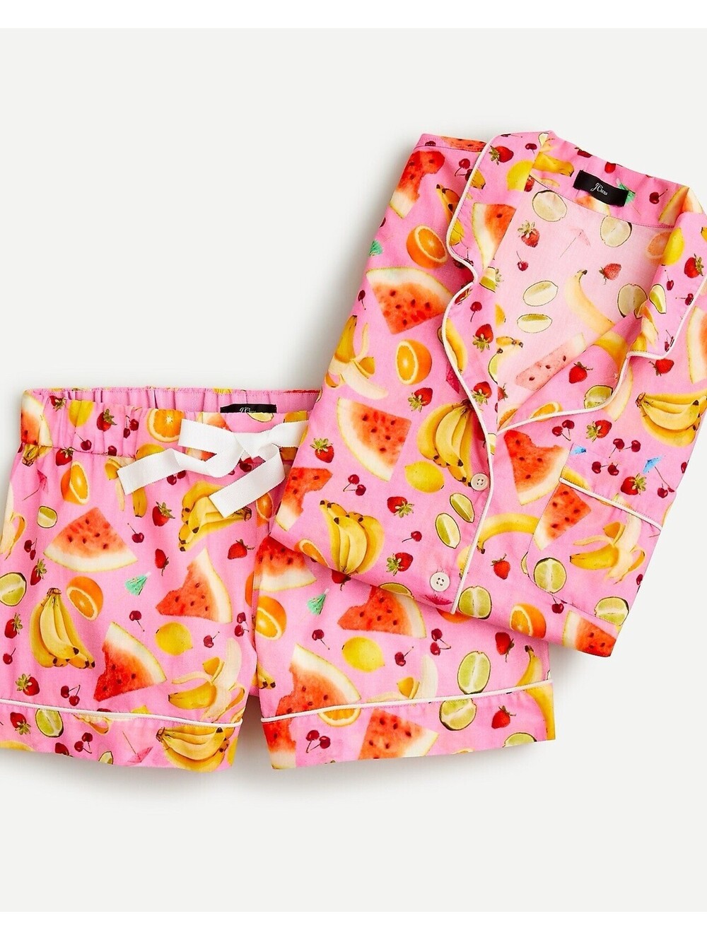 Edie Parker X J.Crew short-sleeve pajama set in fruit punch 100% cotton Size XXS
